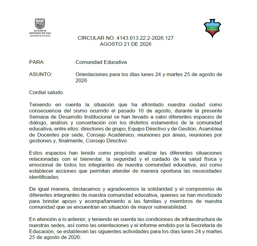 ORIENTACIONES PARA EL REGRESO A CLASES